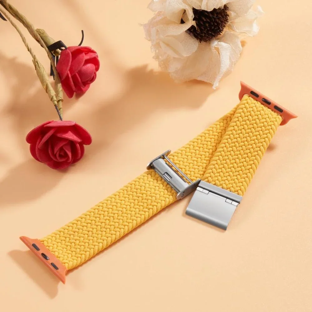 NEW Adjustable Orange Braided Solo Loop For Apple Watch